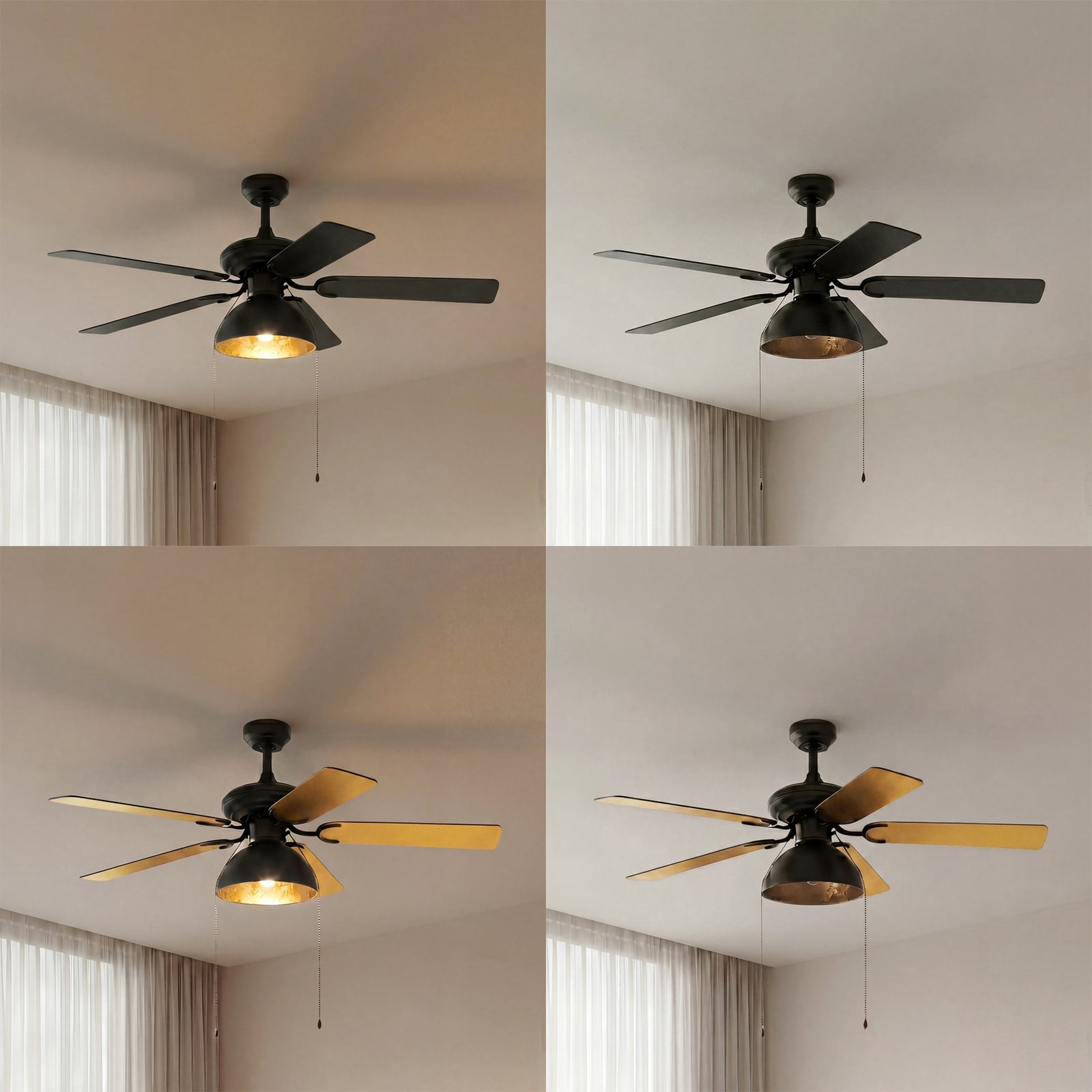 Shamoian Deckenventilator mit Licht, leise, Ø 130 cm - Lucande Shamoian Deckenventilator mit Licht, leise, Ø 130 cm - Lucande