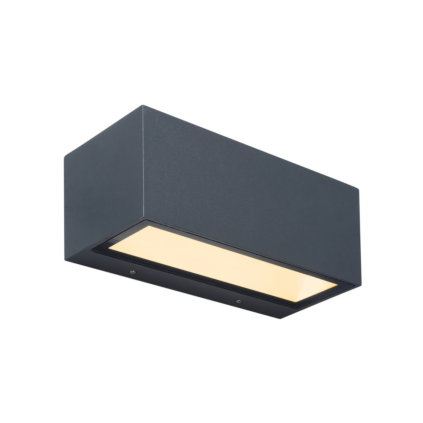 LED-Außenwandlampe Gemini, 22cm, 3.000K, anthrazit