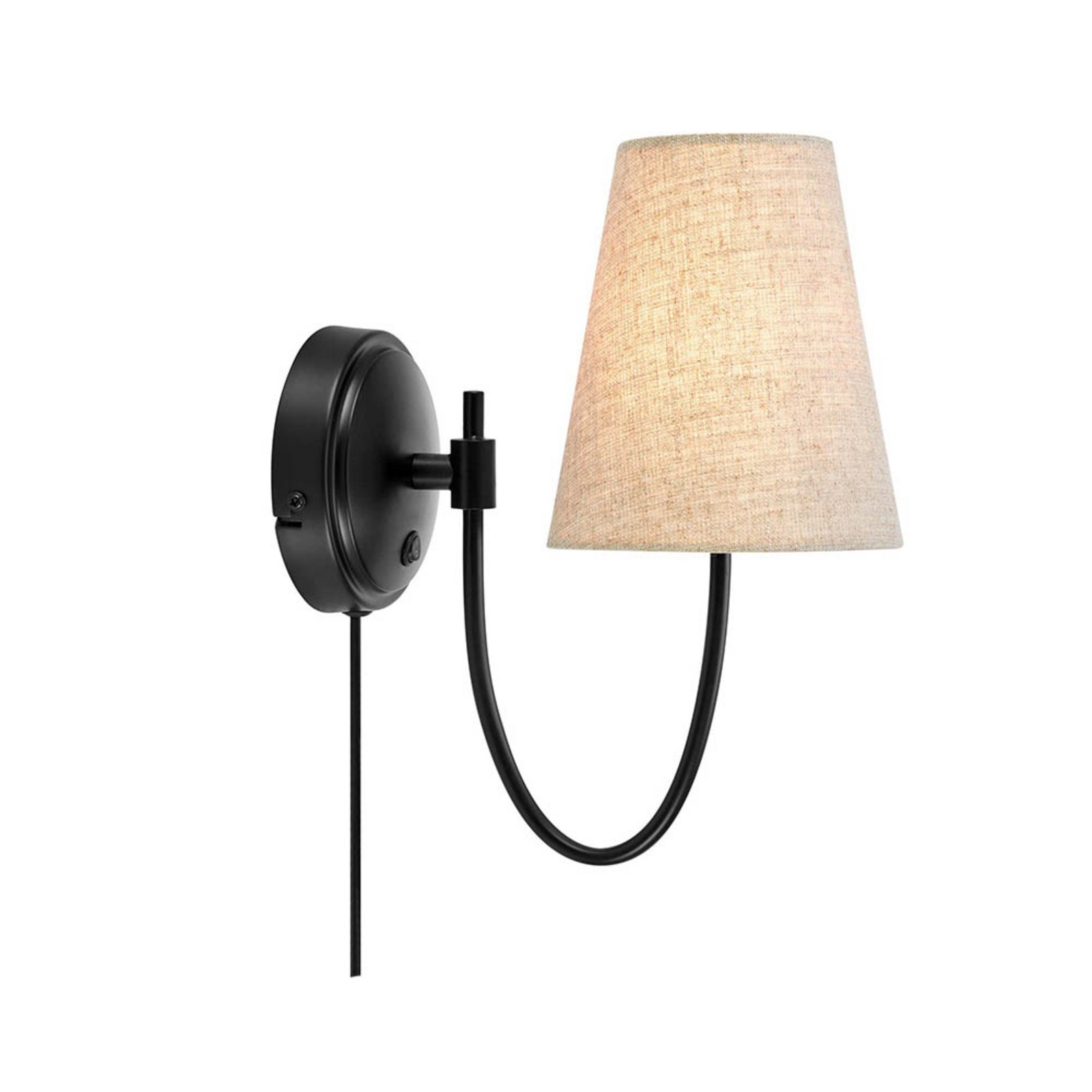 Amar Wandleuchte Beige/Black - Markslöjd