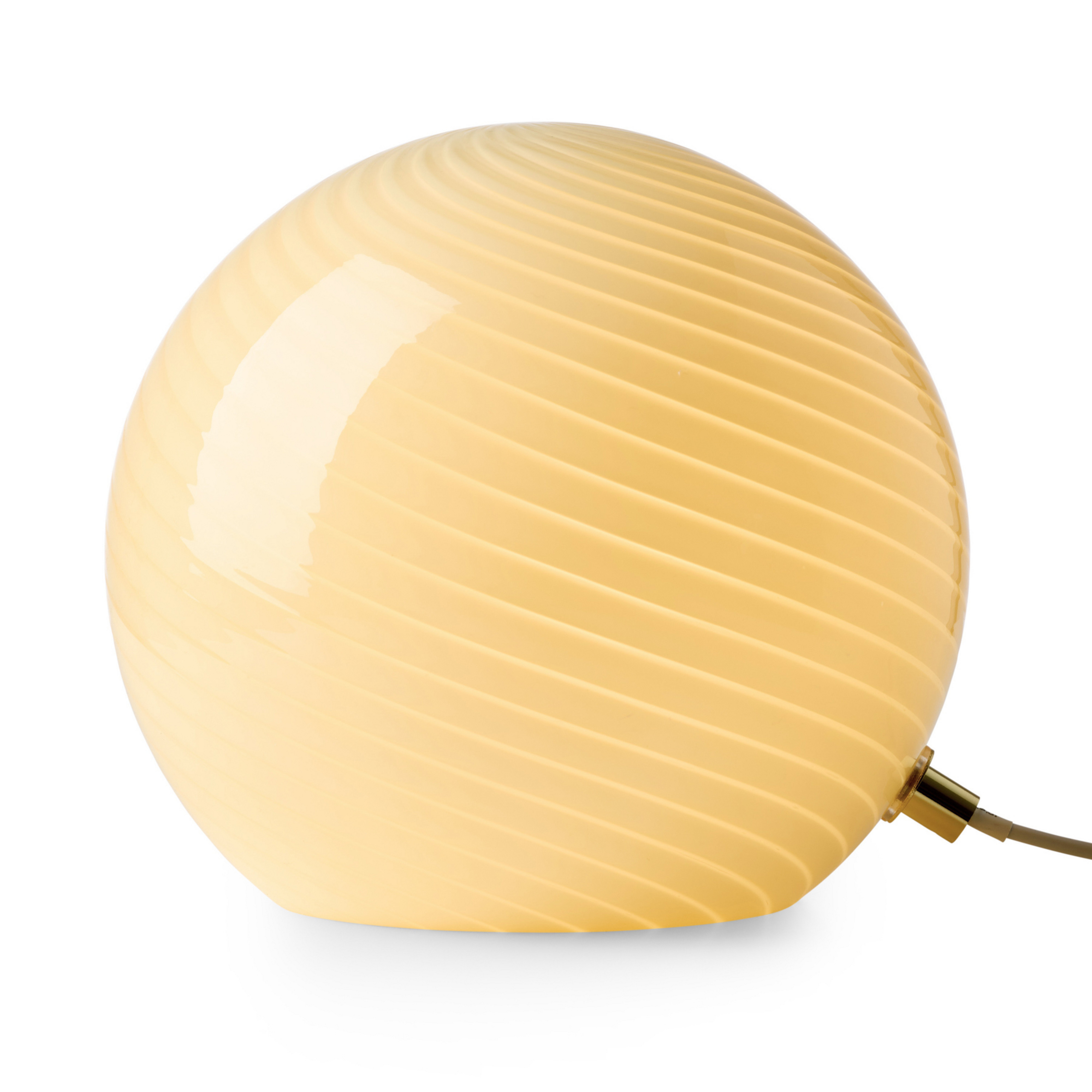 Lampe à poser CANDY, crème, Ø 20 cm, verre, E14 - Halo Design