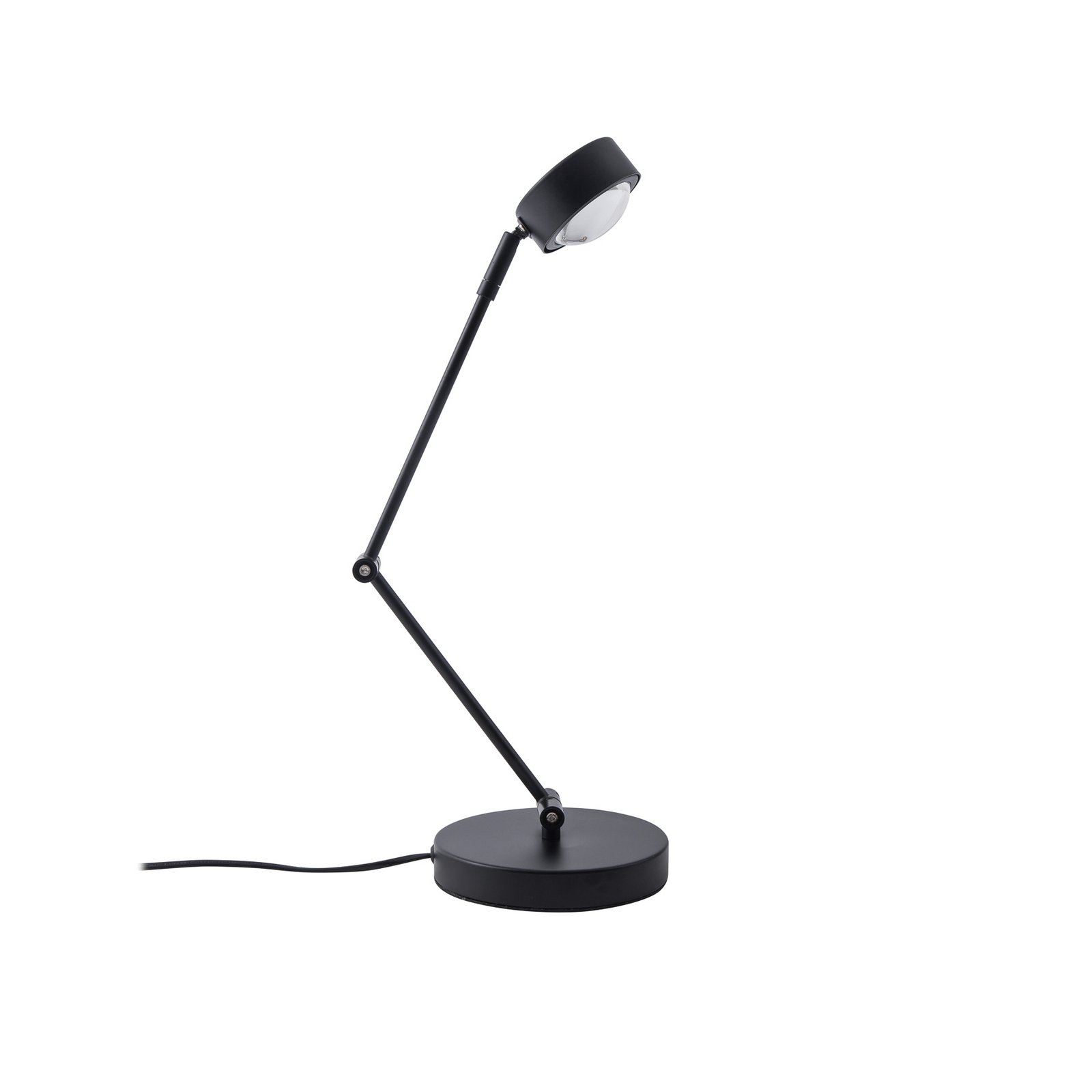 Lampada da tavolo Lindby Jyla, 36 cm, nero opaco, GX53, flessibile