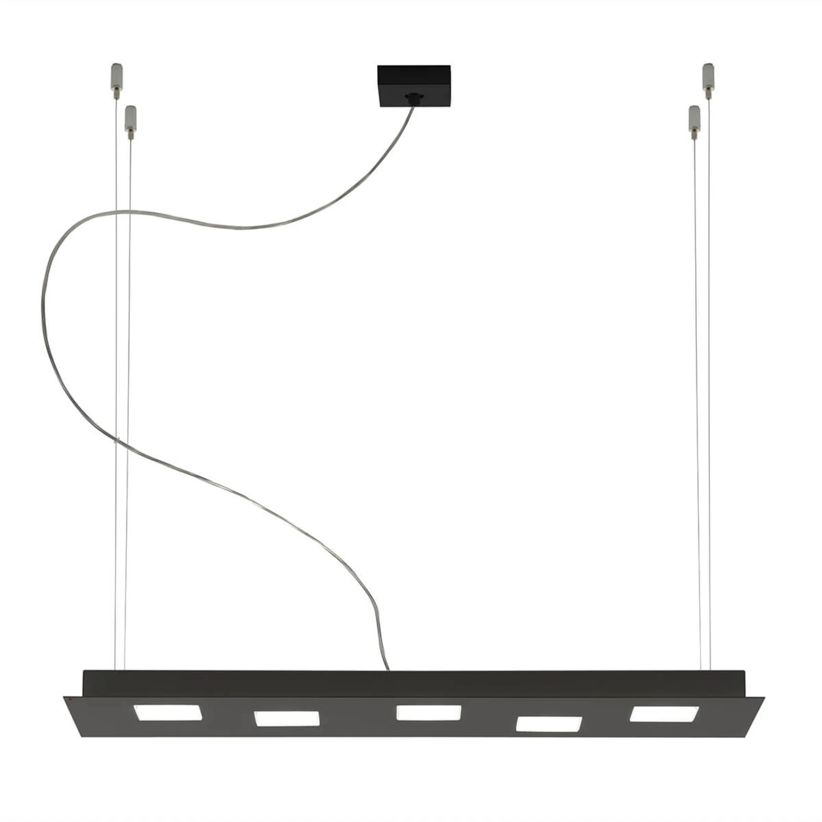 Lampada a sospensione LED Quarter nera