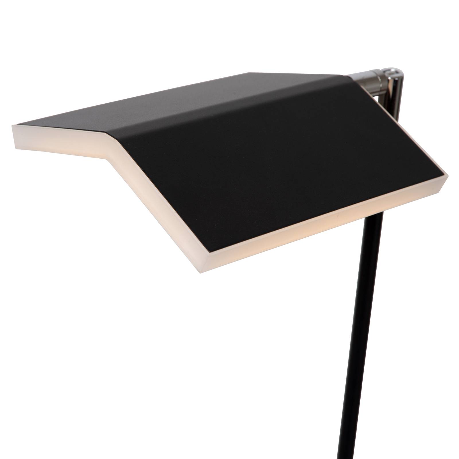 Lampa stojąca LED Aaron, czarna, ściemniany do ciepłego, wysokość 134 cm