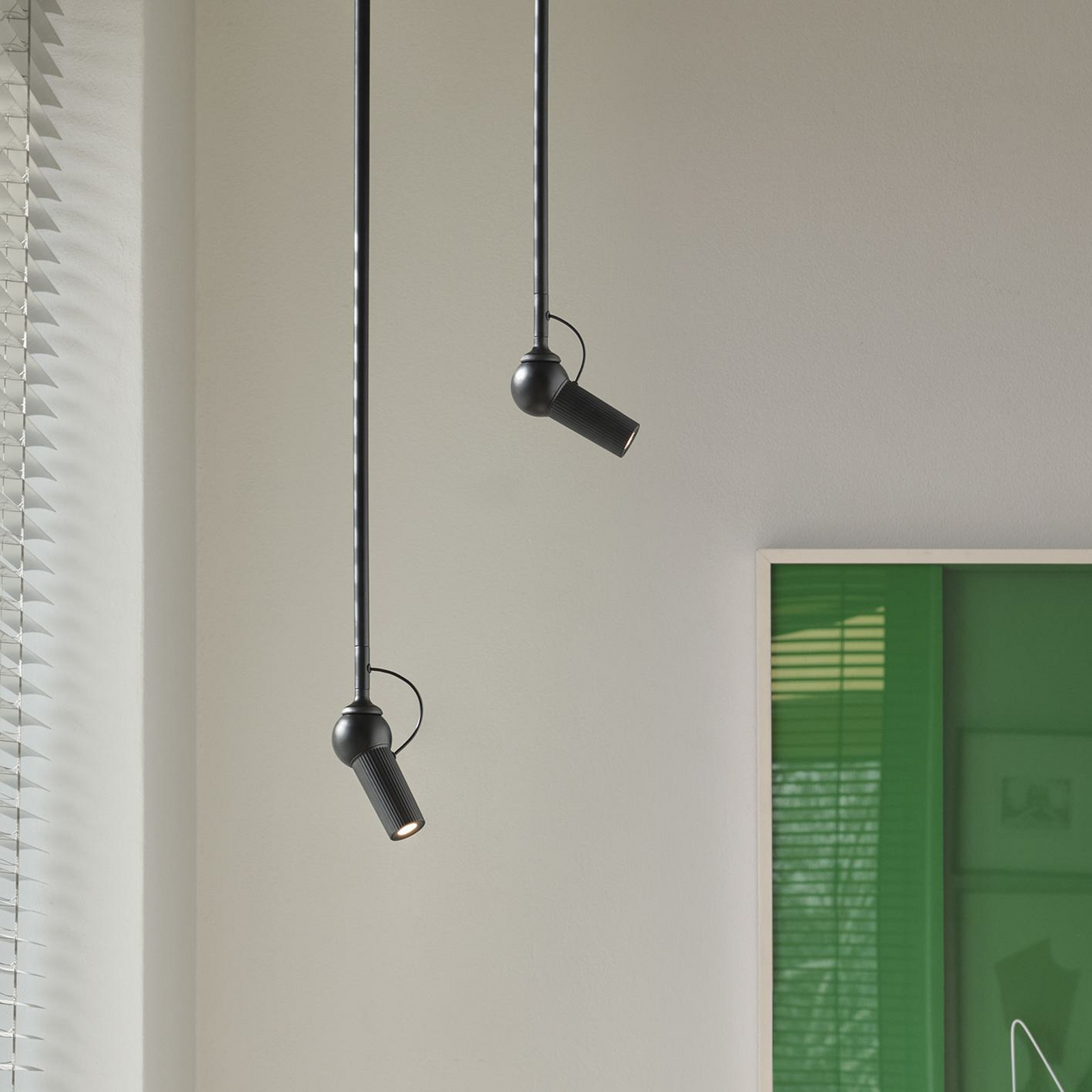 Plafón LED Kundalini Bird, negro, extensible