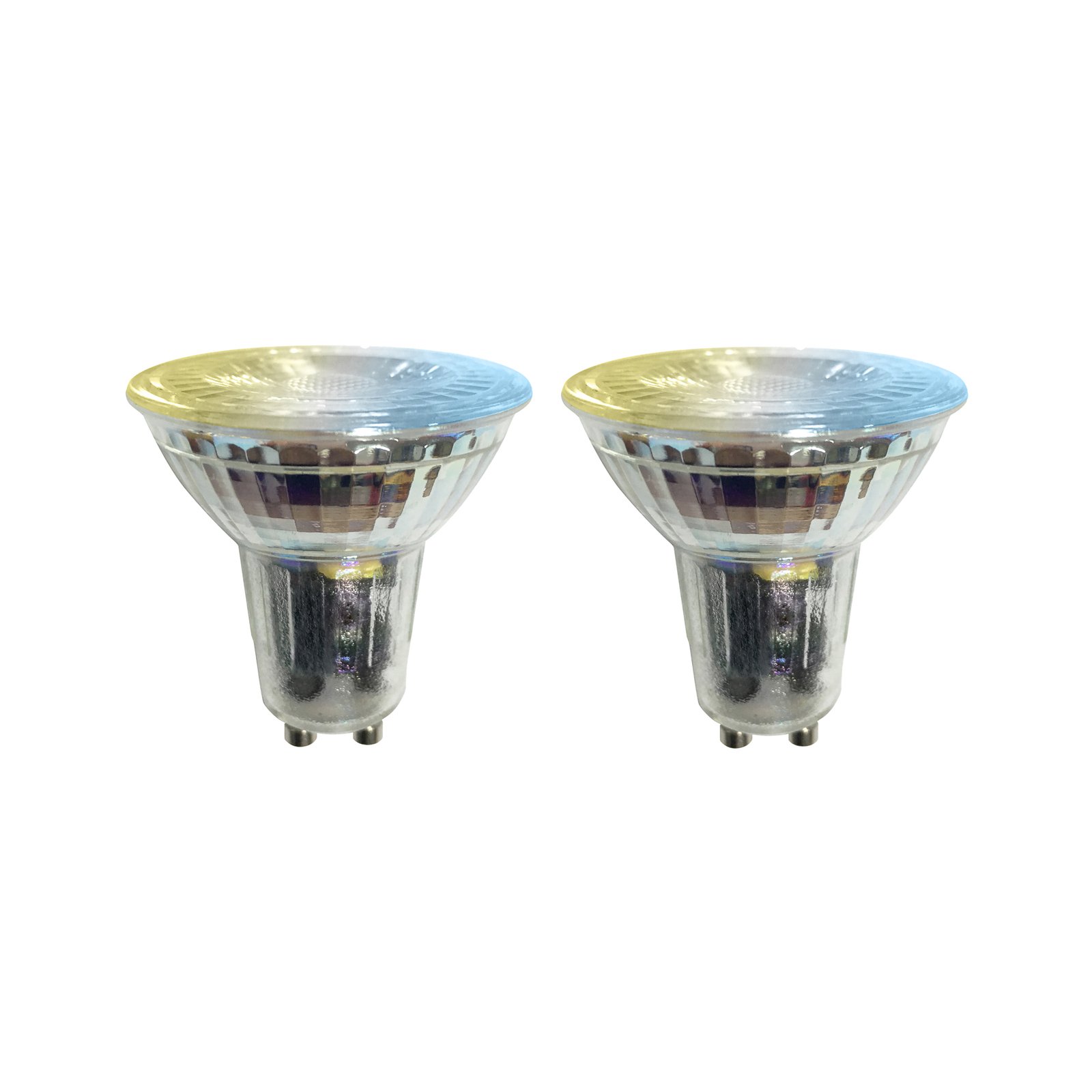 Prios LED-GU10-pære glas 4,7W WLAN klar, 2 stk