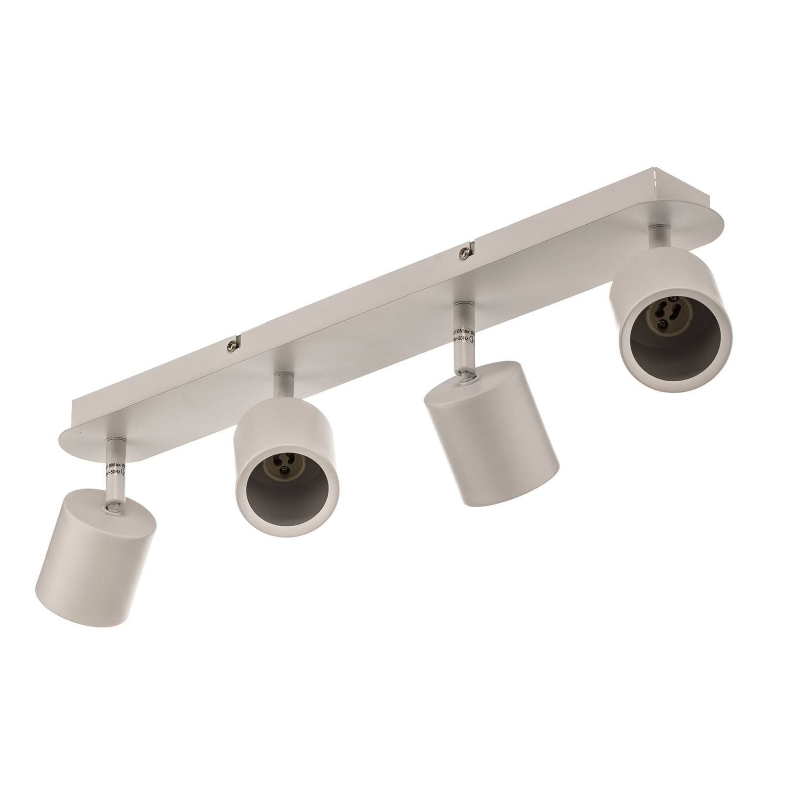 Spot pour plafond Modo en inox blanc 4 lampes