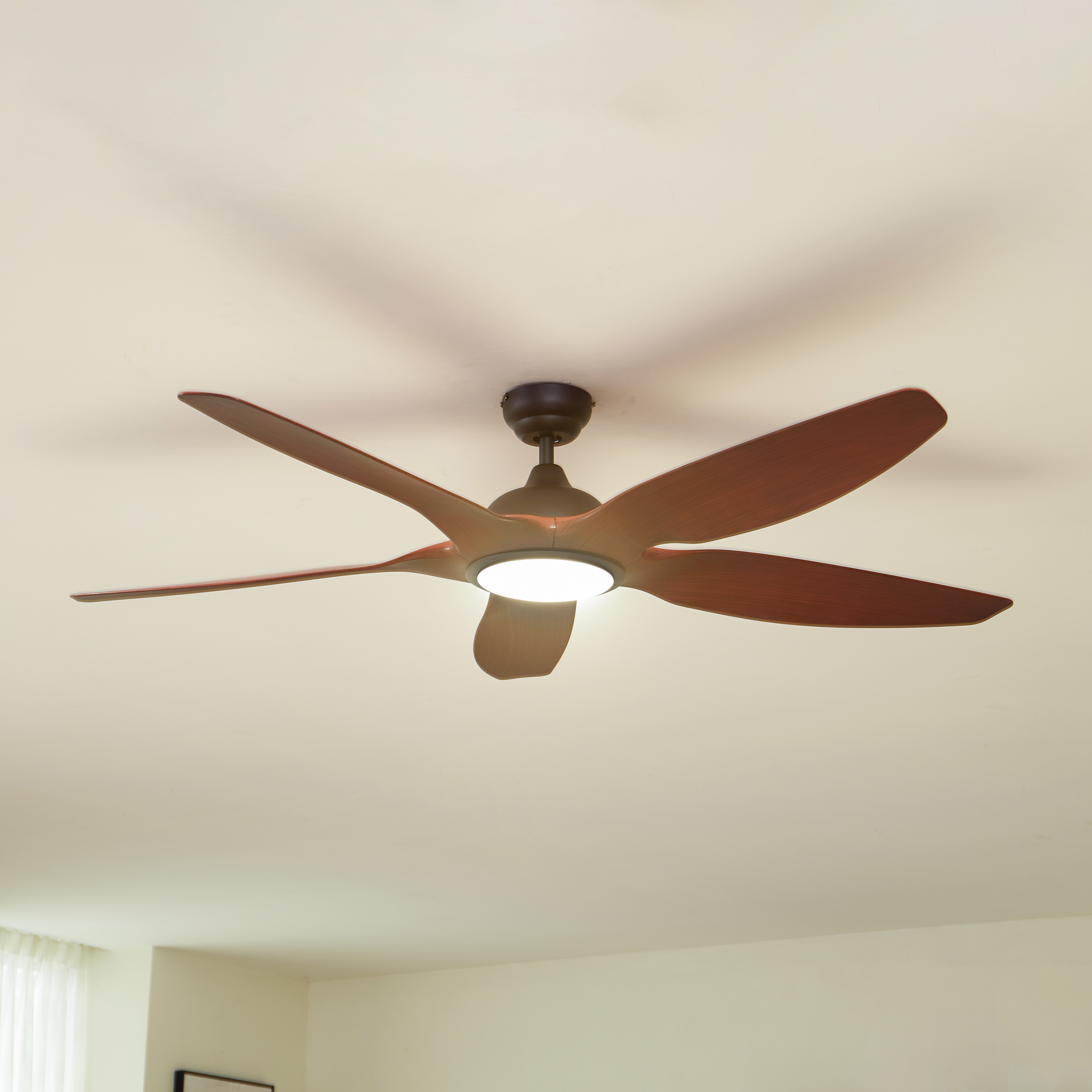 Ventilador de teto LED Lucande Omendo, preto, DC, silencioso, CCT