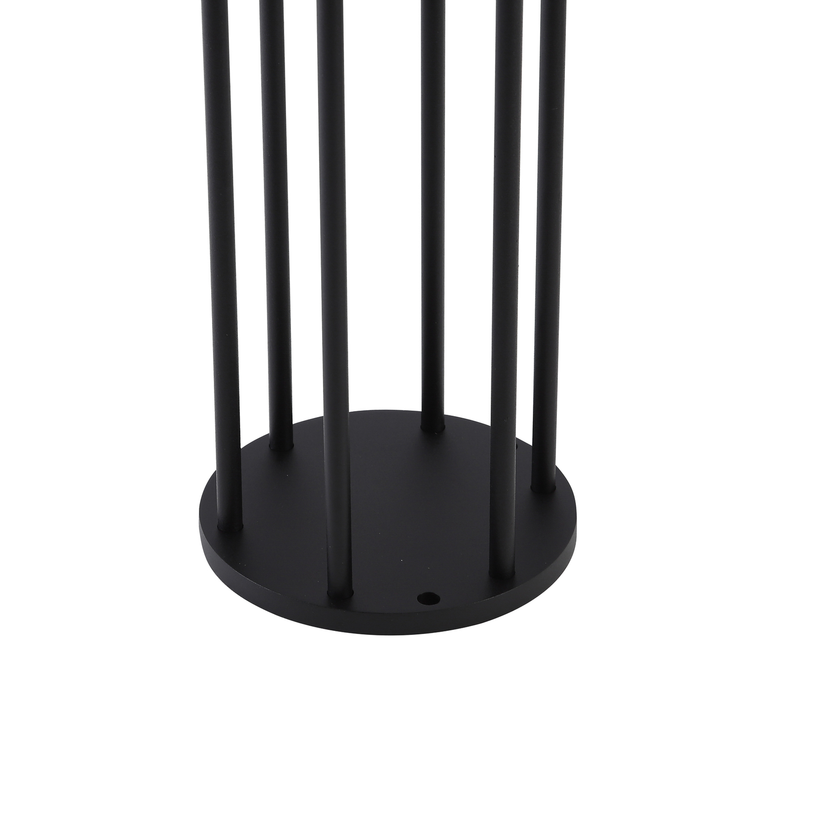Lucande Lampe d'allée solaire à LED Nilea, Ø 16 cm, noir, capteur