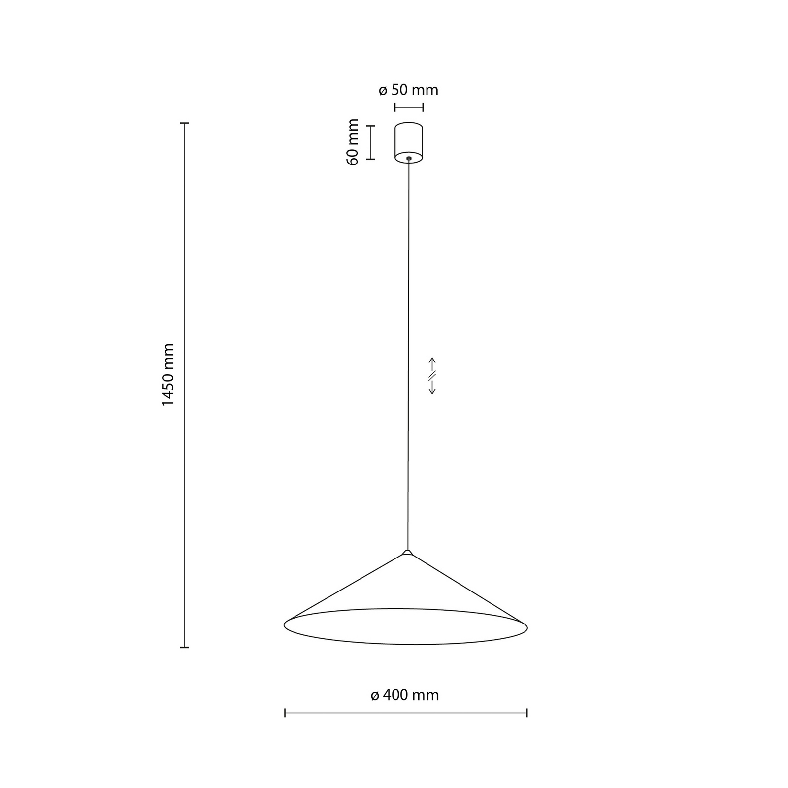 Suspension Lume L, gris-beige, métal, Ø 40 cm, GX53