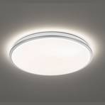 Lampa sufitowa LED Jaso, ściemniana, Ø 40 cm, srebrna