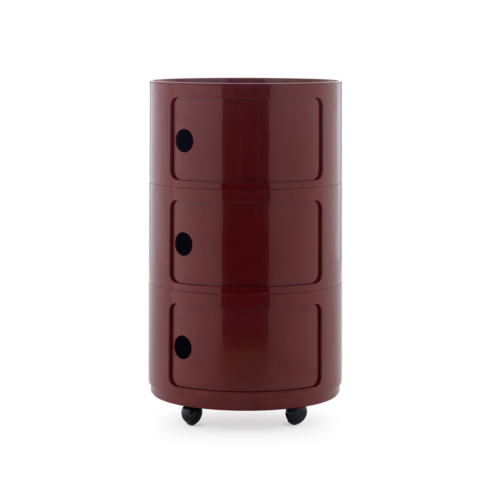 Componibili Big Container, rød, 3 elementer, høyde 69,5 cm - Kartell