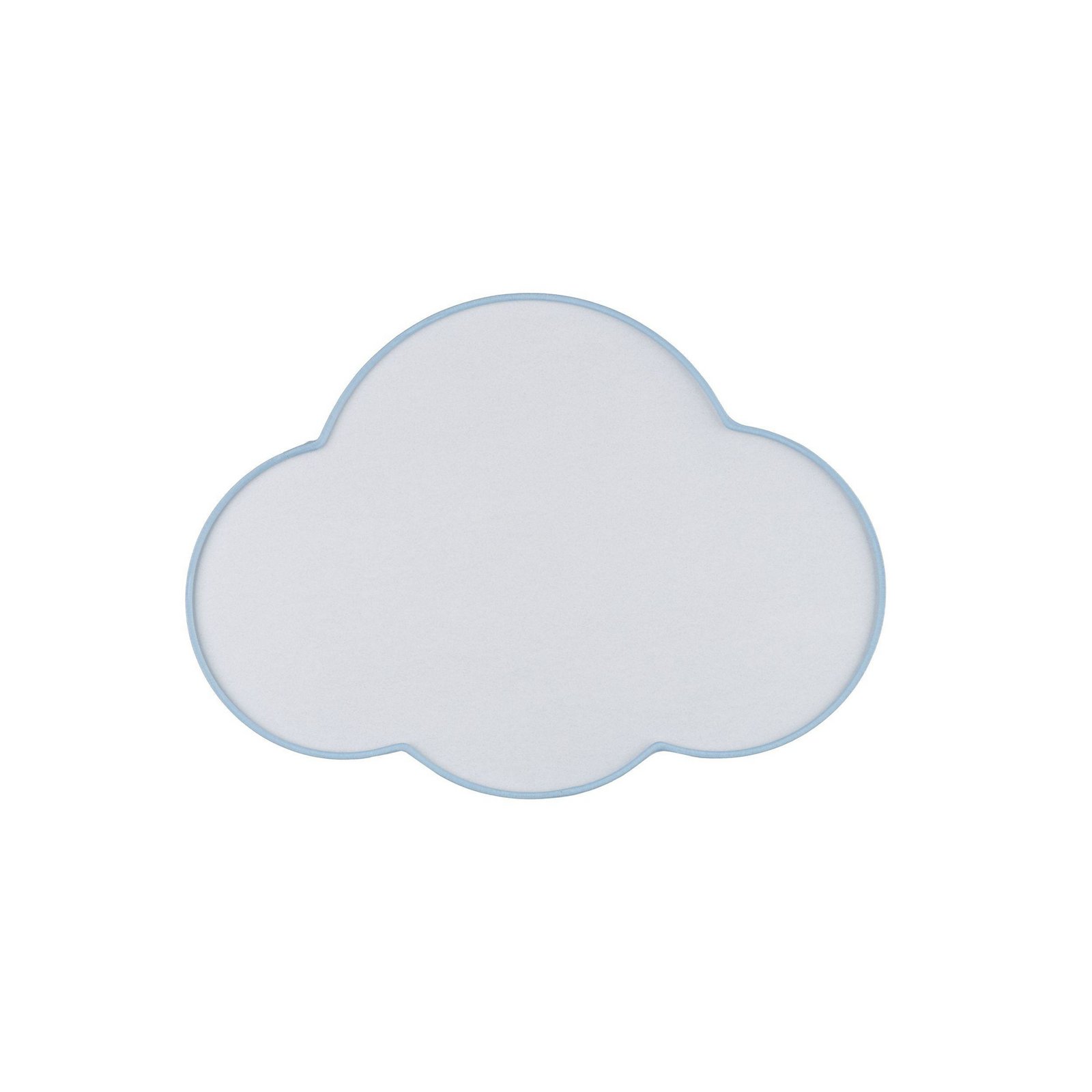 Stropné svietidlo Cloud, modré, dĺžka 43 cm, textil, oblak, E27