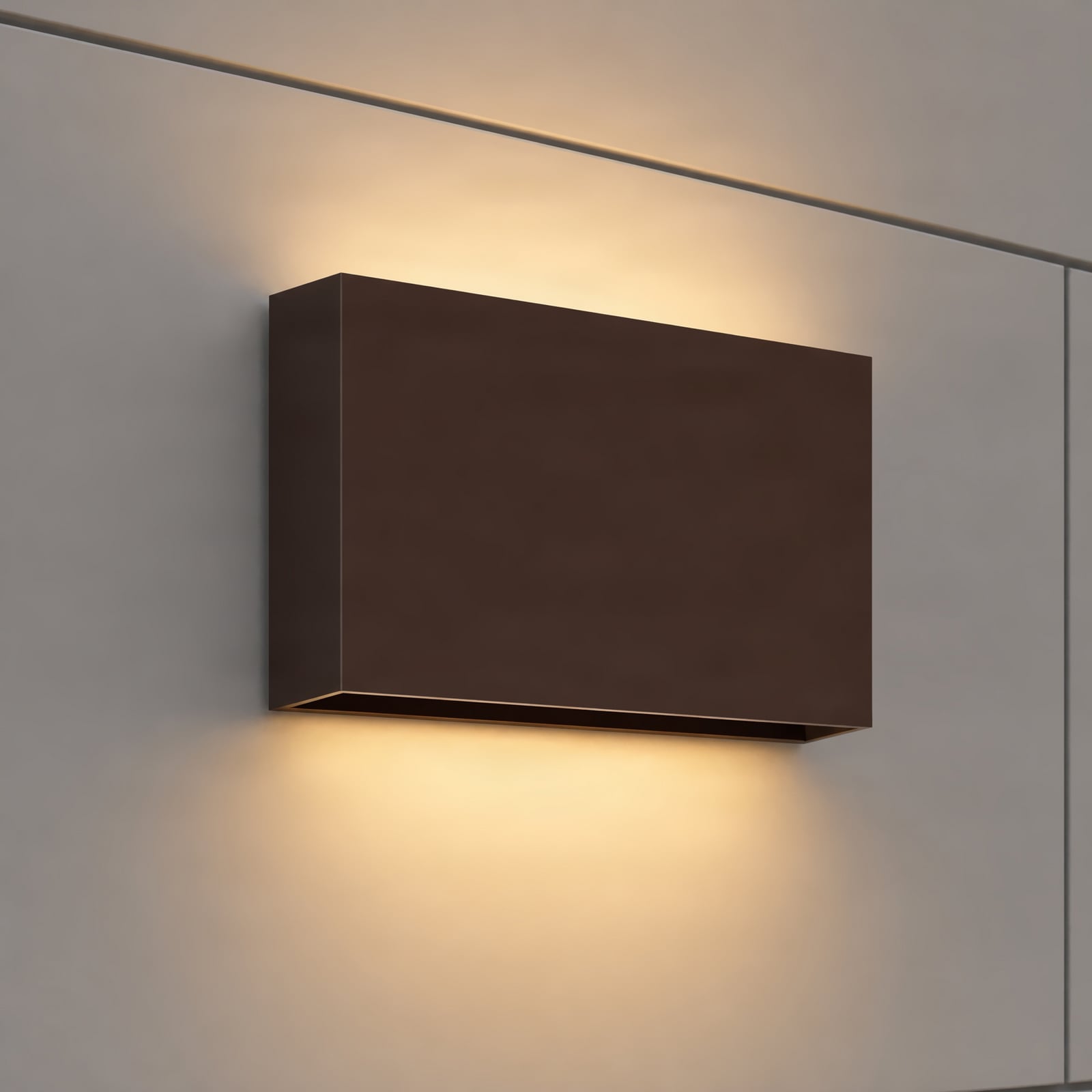 „Lucande“ LED lauko sieninis šviestuvas „Jarte“, 20 cm, rudas, IP65