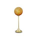 Ballroom table lamp, amber, glass, mouth-blown, dimmable.