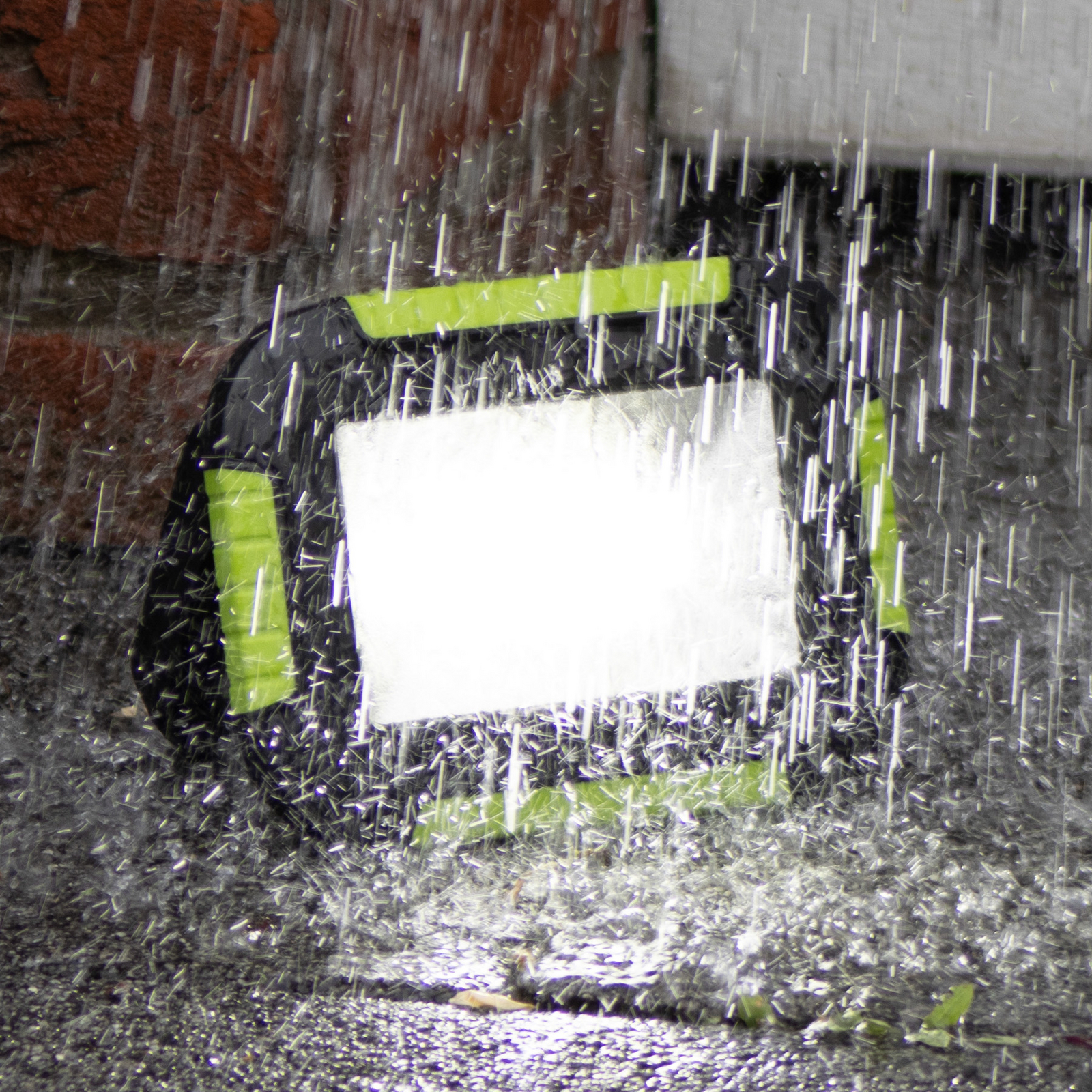 Faretto da esterno a LED ricaricabile 850946, nero/verde, lunghezza 16 cm