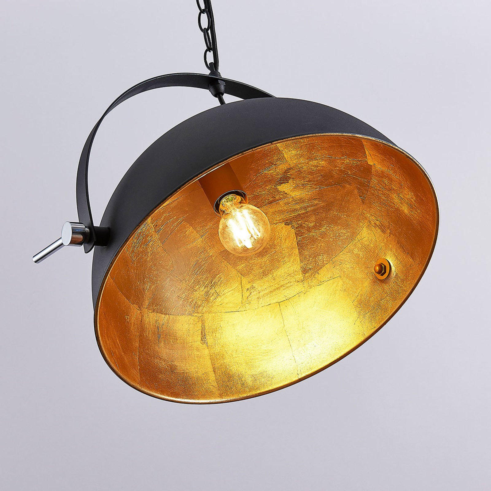 Hanglamp Muriel, zwart/goud