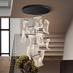 LED pendant light Velos II 13-fl., black, dimmable, plastic
