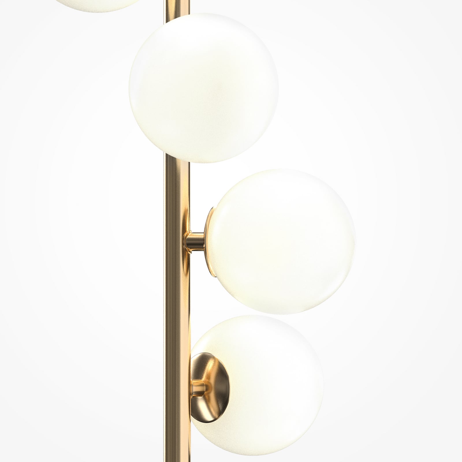 Stojacia lampa Dallas, zlatá/biela, výška 150 cm, 6-pl., stmievač Stojacia lampa Dallas, zlatá/biela, výška 150 cm, 6-pl., stmievač