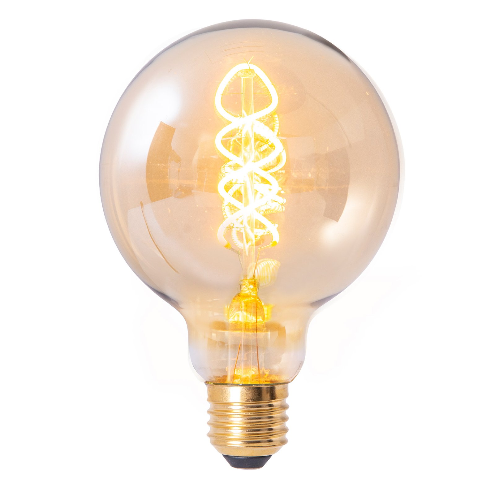 LED-Filamentlampe Globe E27 G95 4W 180lm 1800K 3er