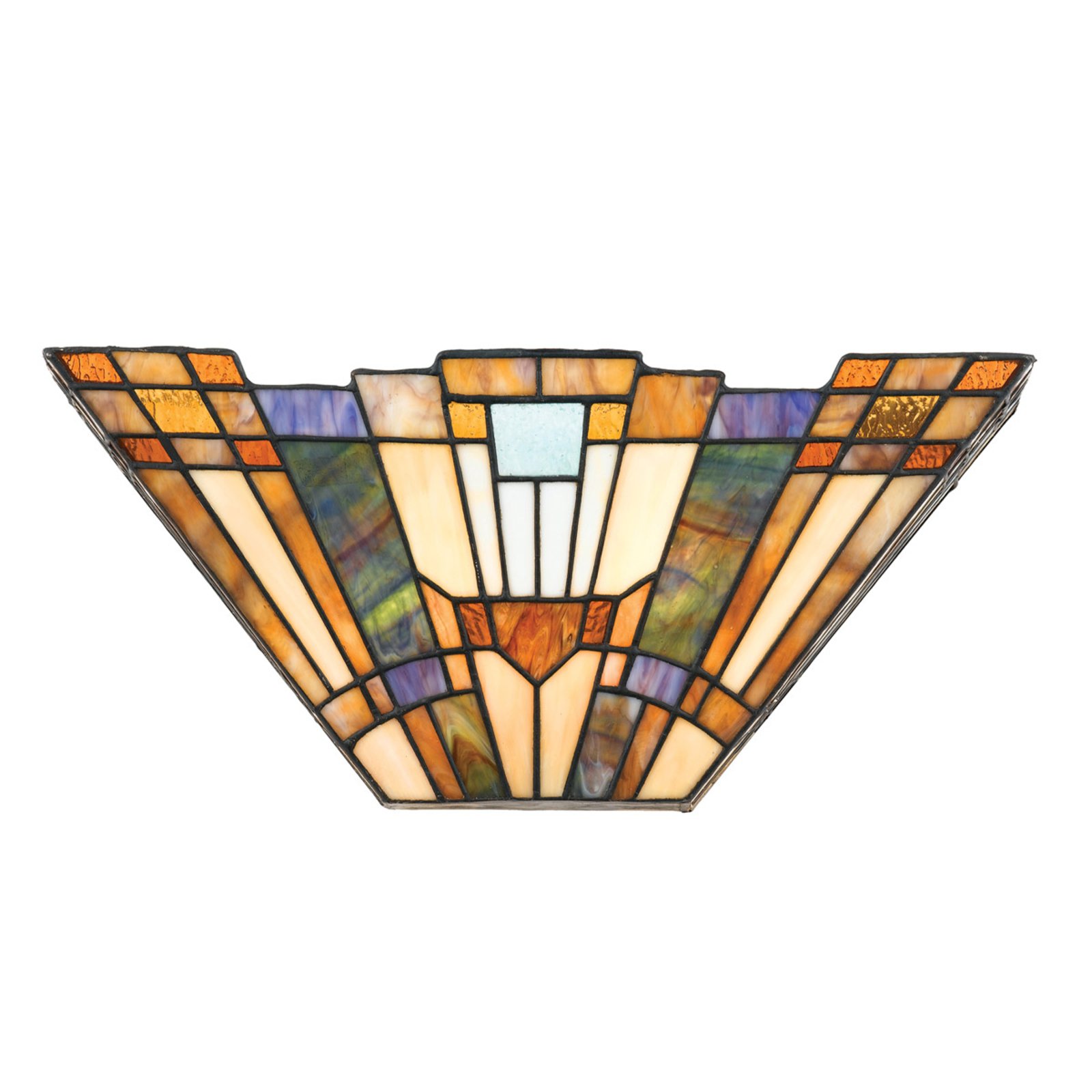 Inglenook zidna svjetiljka sa šarenim staklom