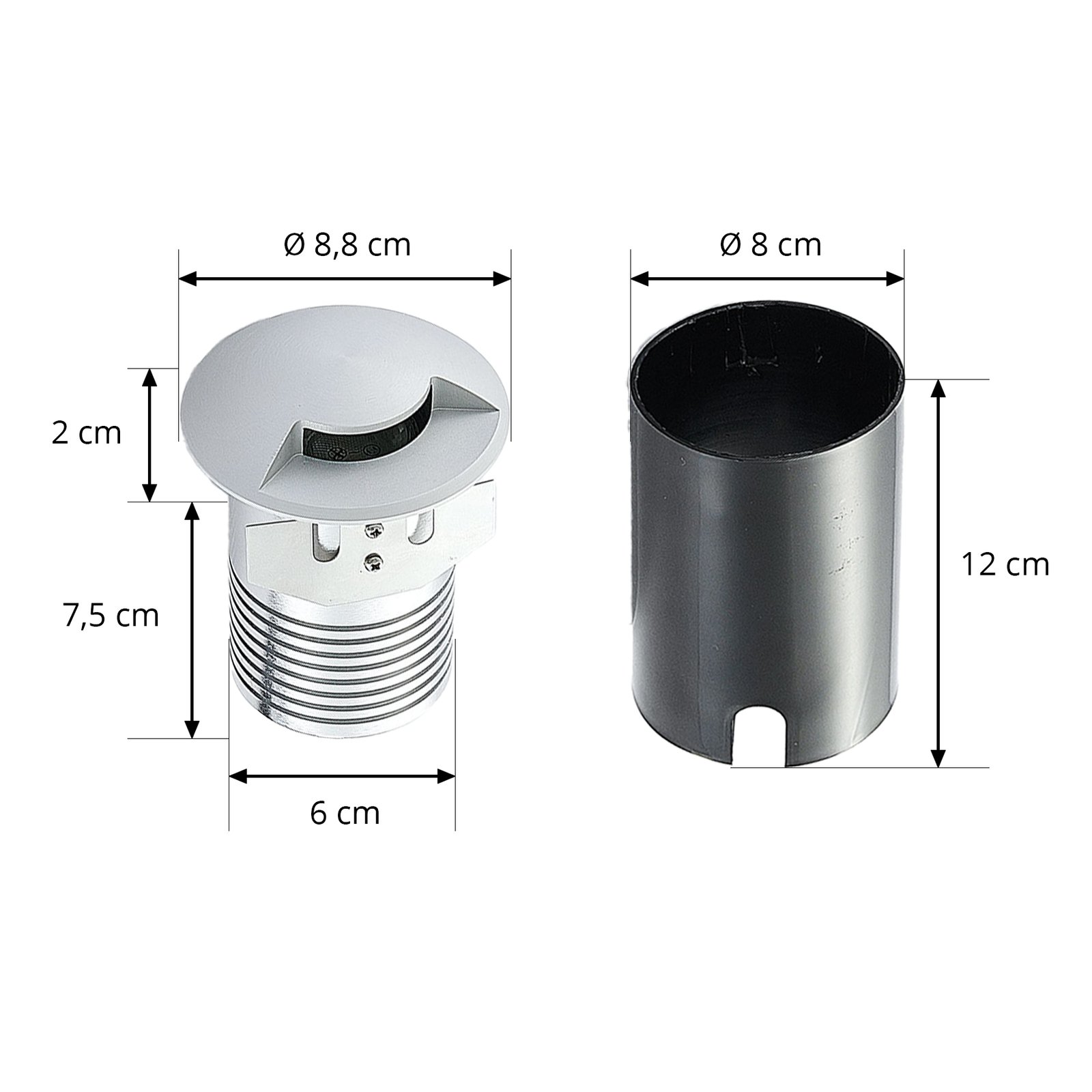 Milara Recessed Ground Bodová IP67 Titanium - Lucande