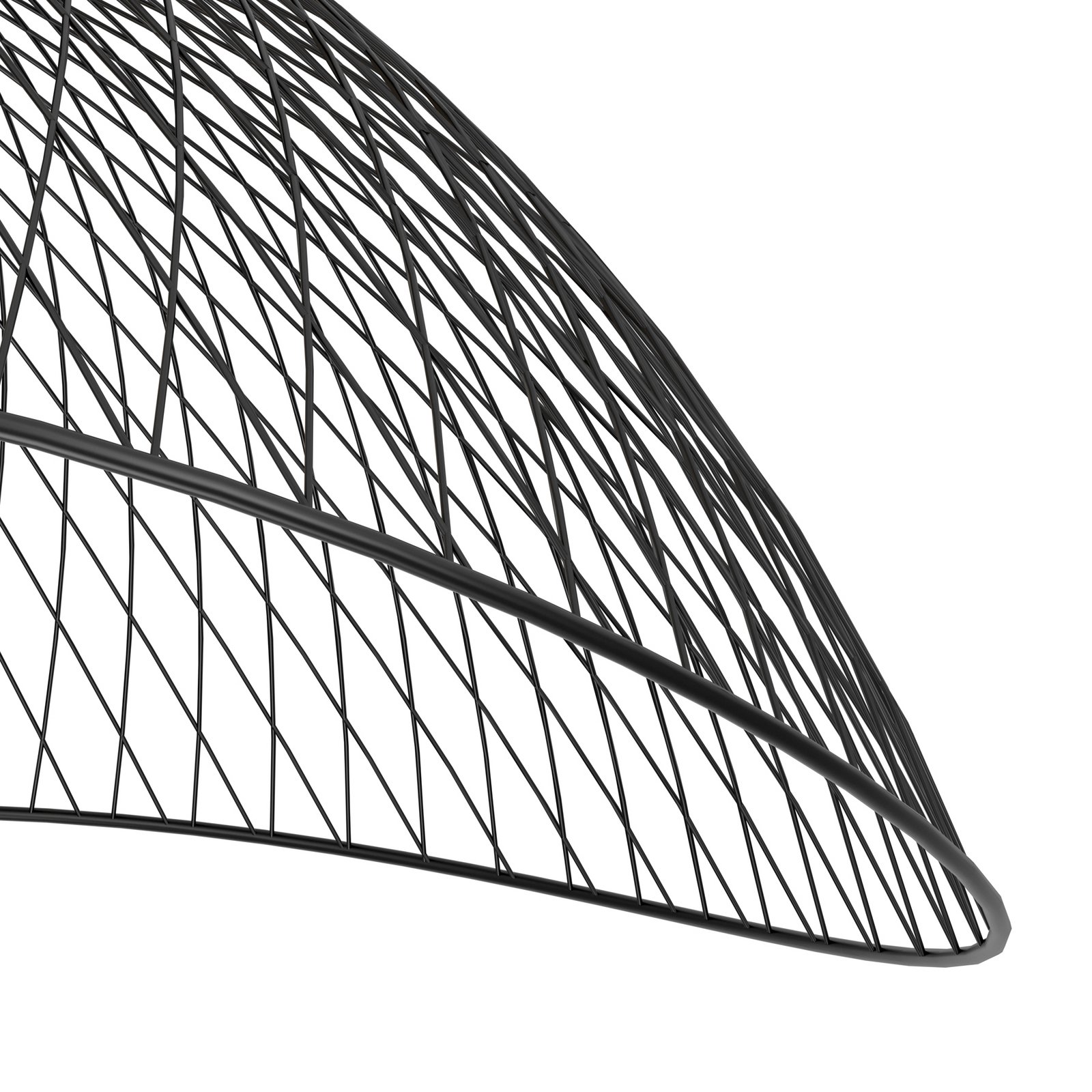 Hängeleuchte Pompeya, Länge 45 cm, schwarz, Stahl