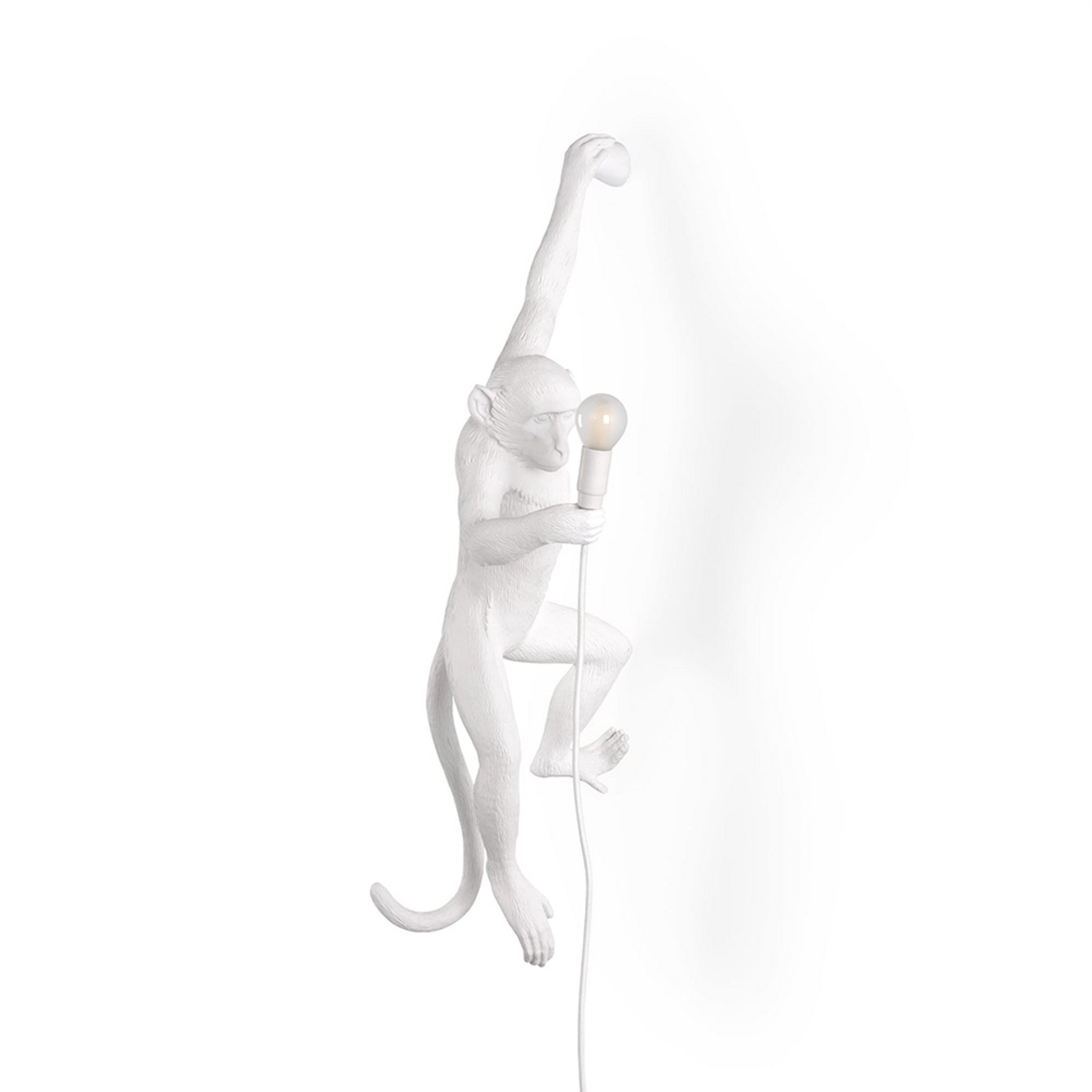 Monkey Hanging Aplică de Perete Left White - Seletti