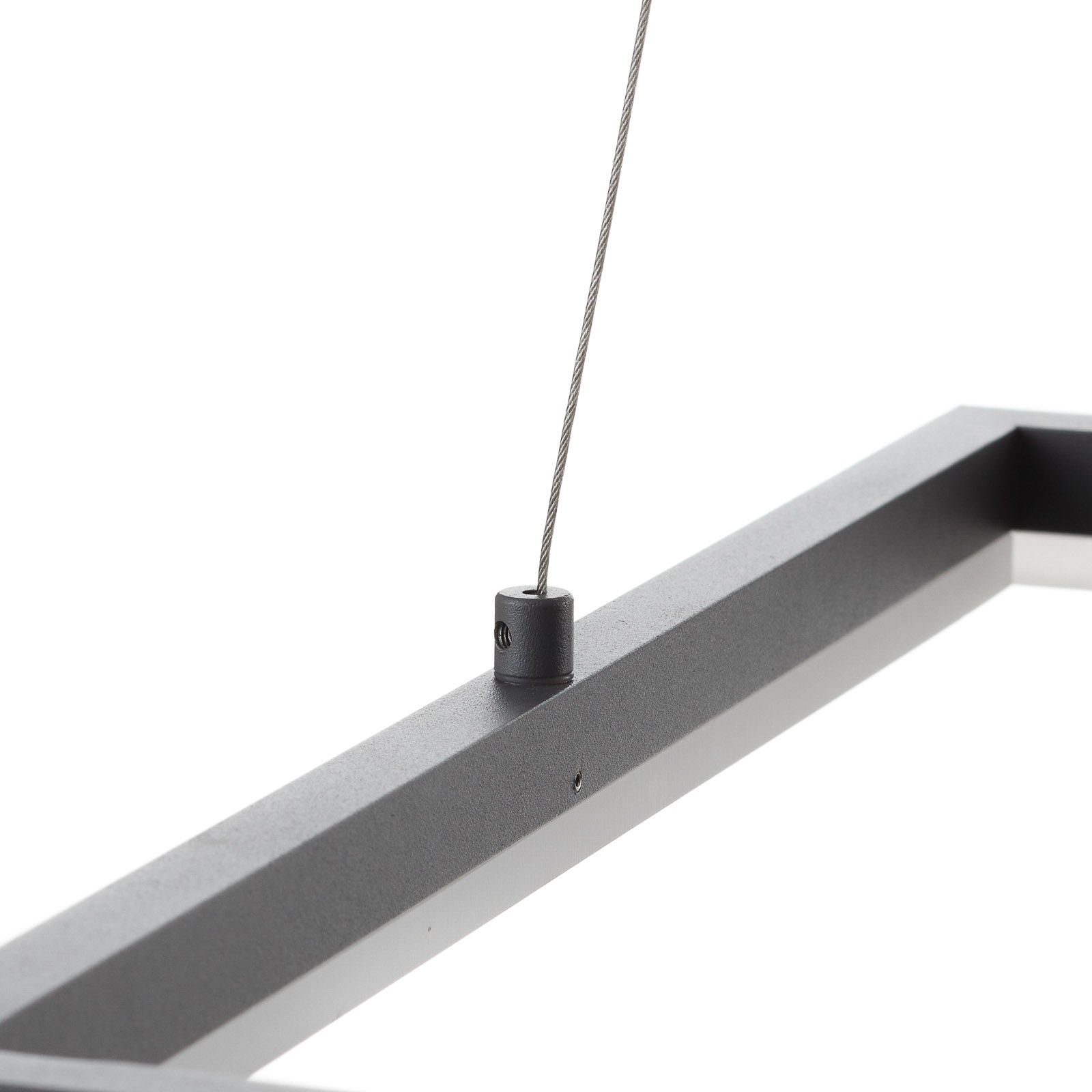 LED-pendellampa Bard, 42x42 cm, antracit