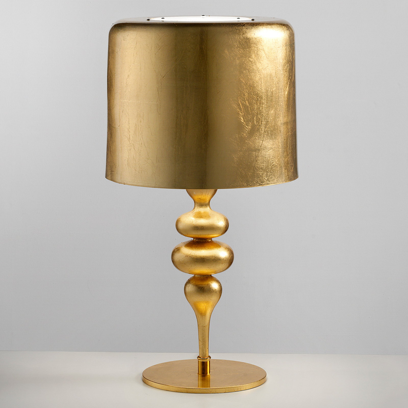 Galda lampa Eva TL3 1G 75 cm, zelta krāsā