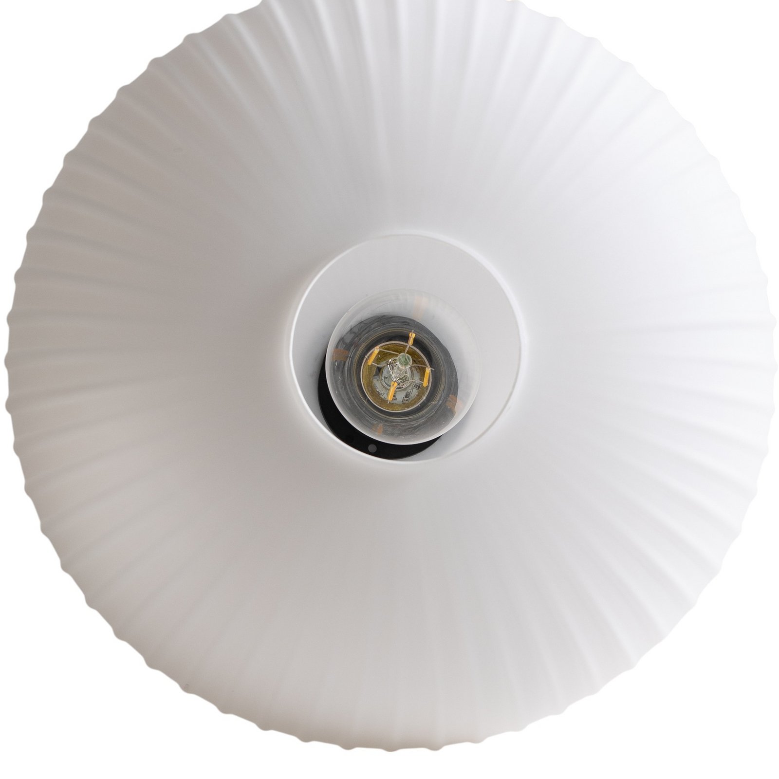 Coco dining table light, Ø 30 cm, black/opal, glass