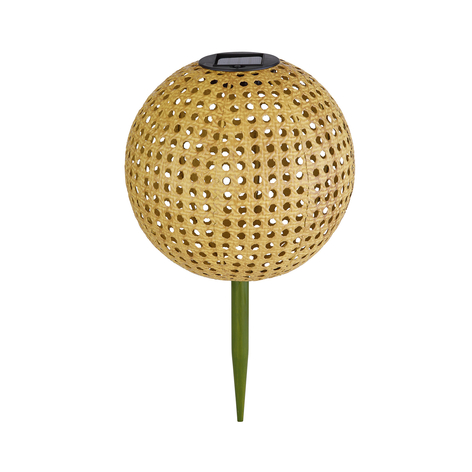 Lampe solaire LED 36672 piquet boule aspect bambou