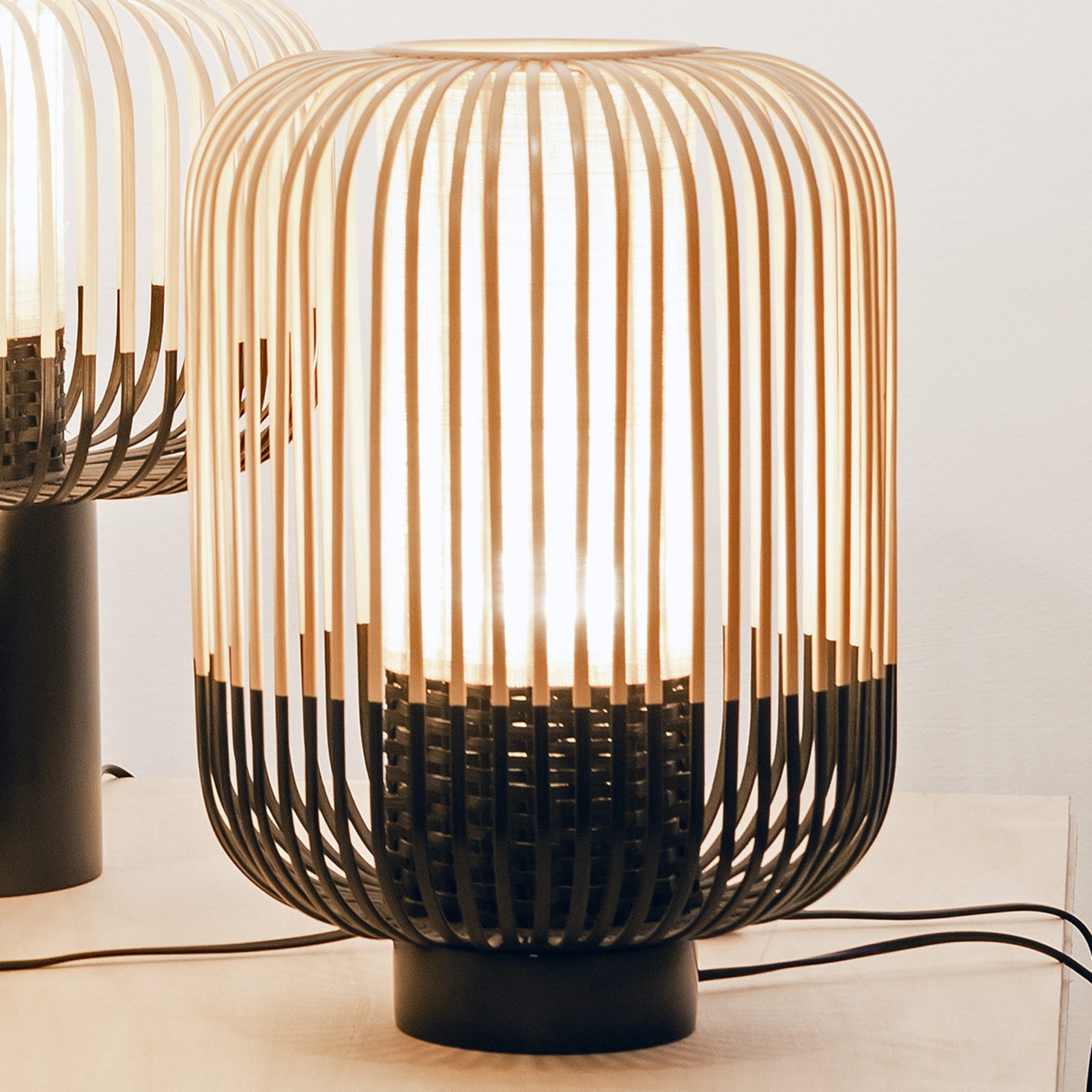 Forestier Bamboo Light M lampe à poser 39 cm noire