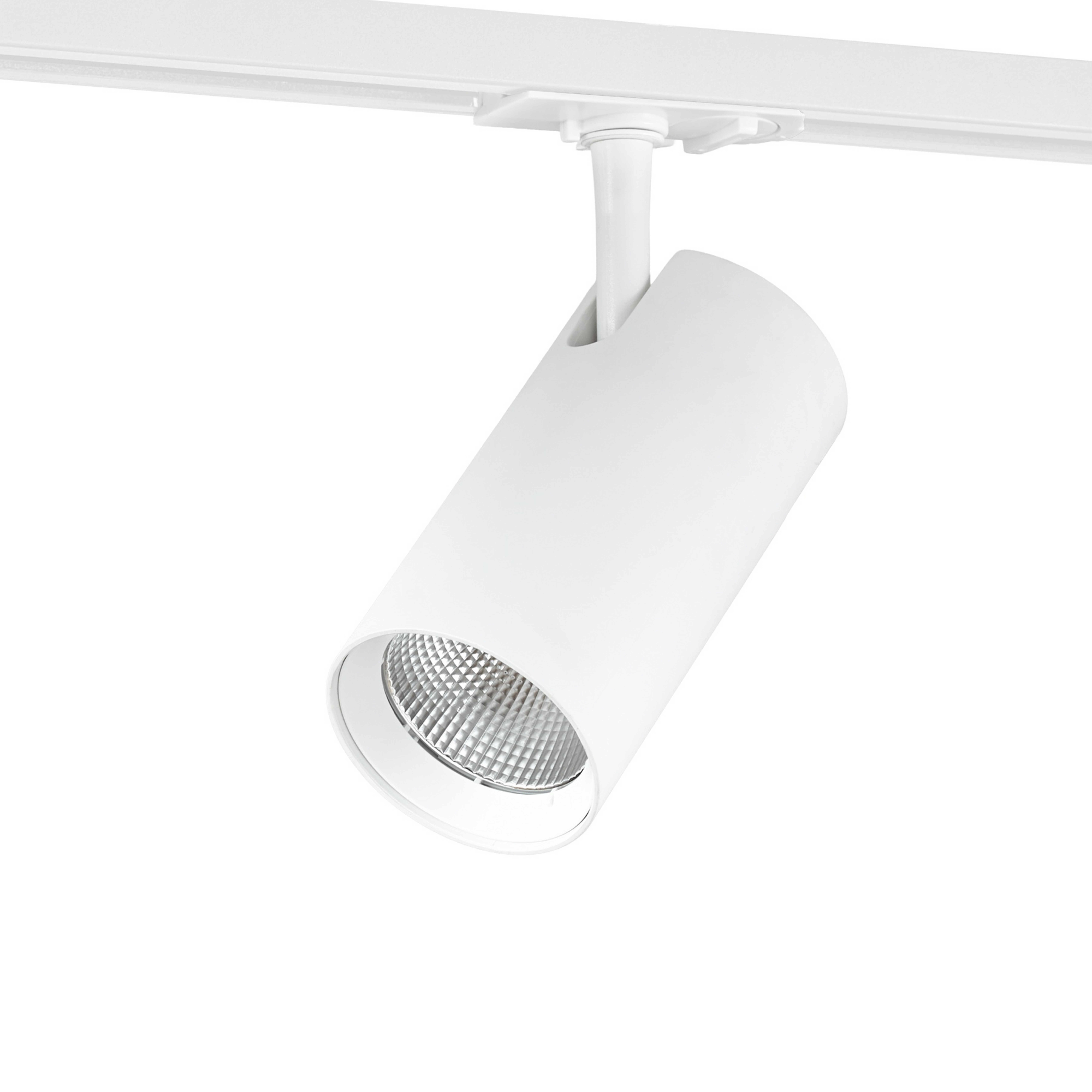 Linaro LED track spot, white, Ø 7 cm, aluminium, CCT - Lindby
