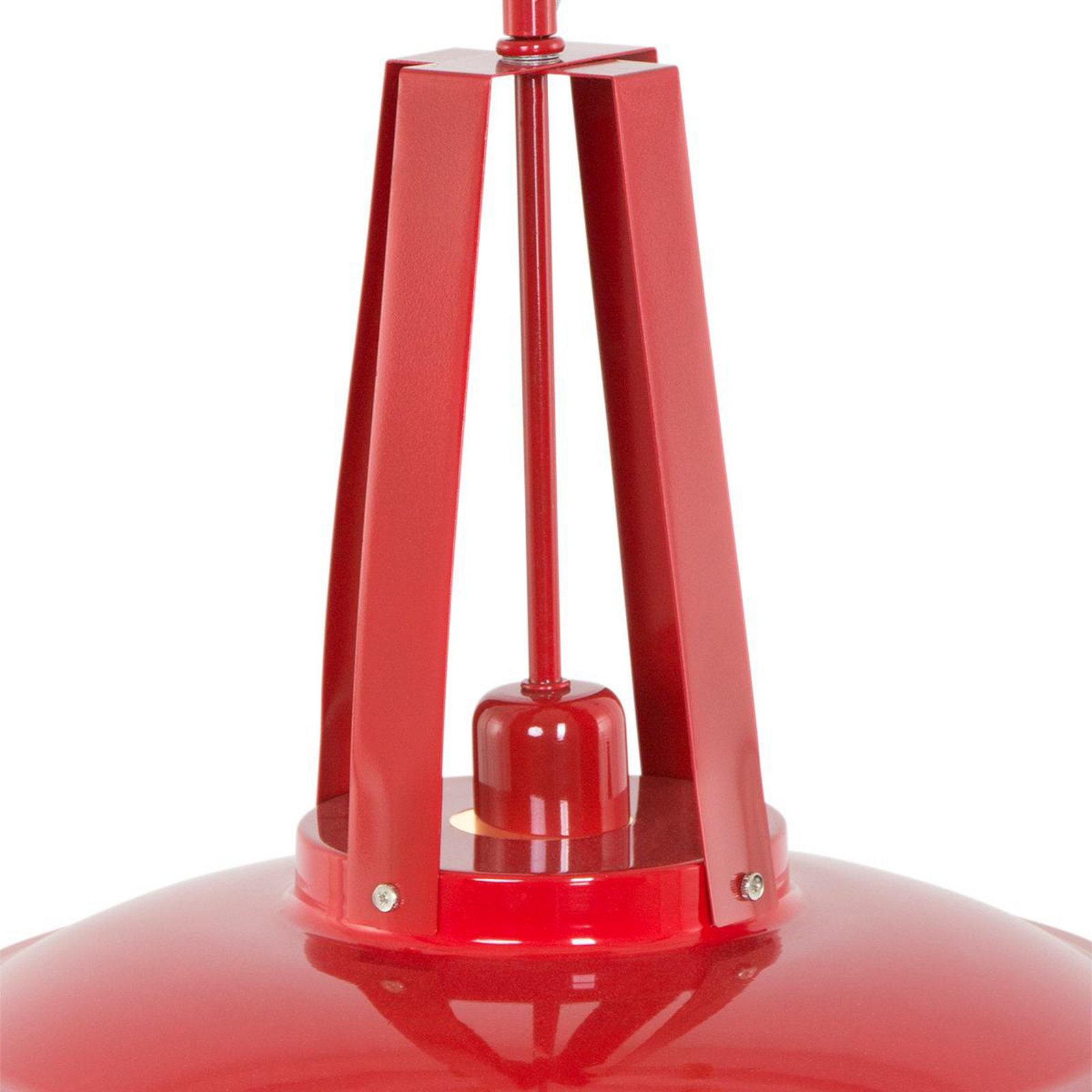 Eden pendant light, red, metal, E27 socket