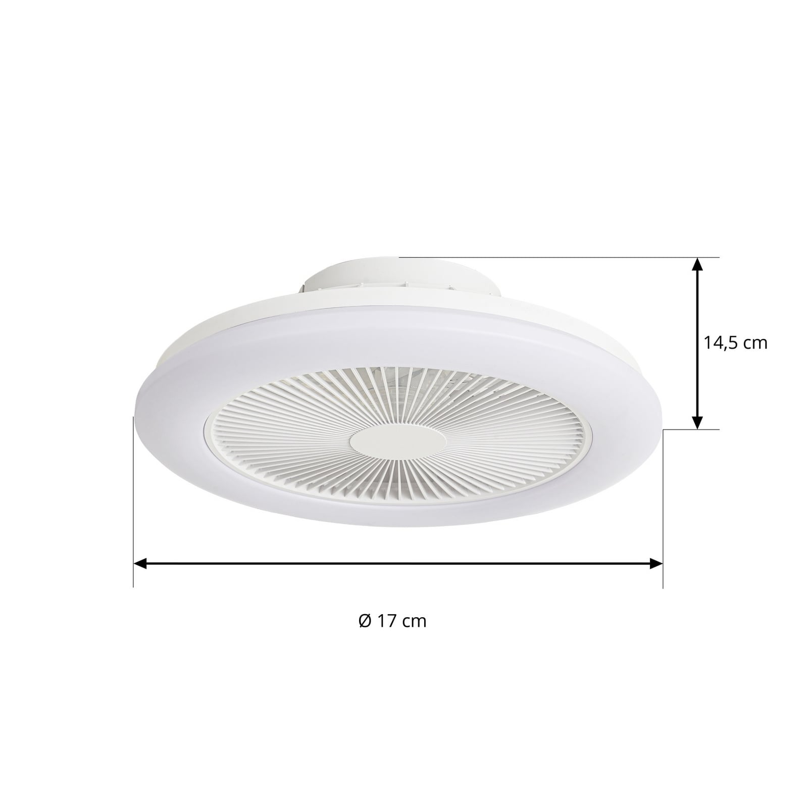 Lindby LED plafondventilator Vedin, wit, DC, Ø 45 cm, RGBW Lindby LED plafondventilator Vedin, wit, DC, Ø 45 cm, RGBW