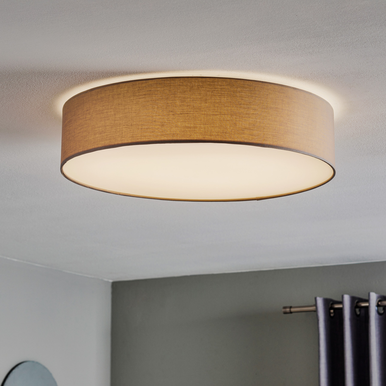EGLO connect Romao-C LED ceiling lamp taupe 57 cm
