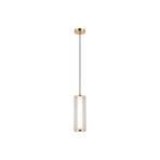 Irma LED hanging light, gold-coloured/clear