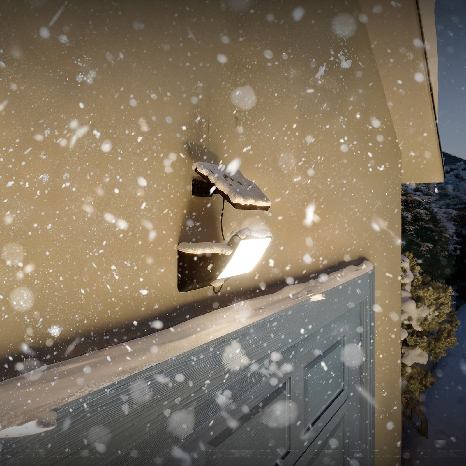 Philips LED-solarna stenska svetilka Fyns, črna, s senzorjem, IP44