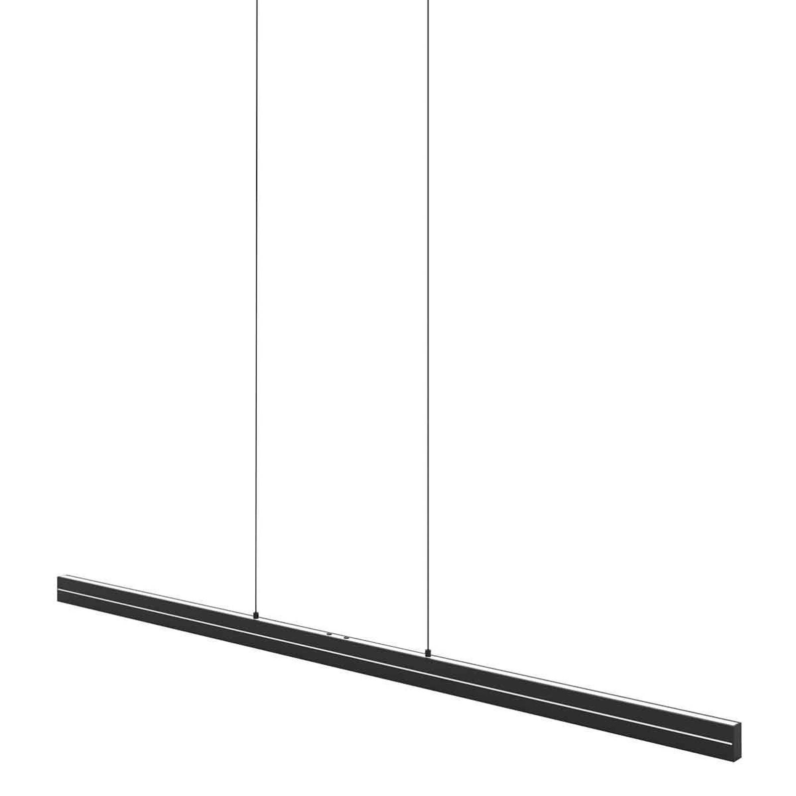 Lampa wisząca LED Bande, 114 cm, czarny, metal, CCT, ściemniany