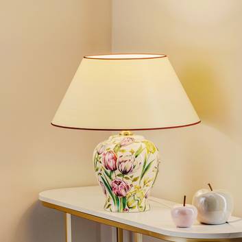 Lampa stołowa Living z kwiatowymi inspiracjami