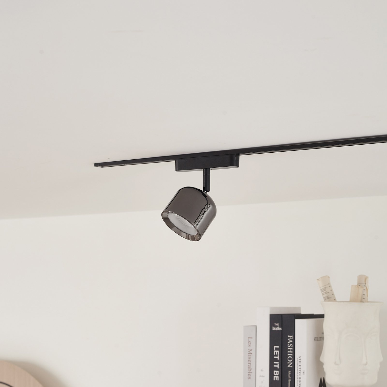 Lindby spot LED 48 V Lumaro, gris, Ø 8,2 cm, aluminium