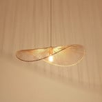 Lindby Hängeleuchte Valdorin, beige, Papier, Länge 75 cm