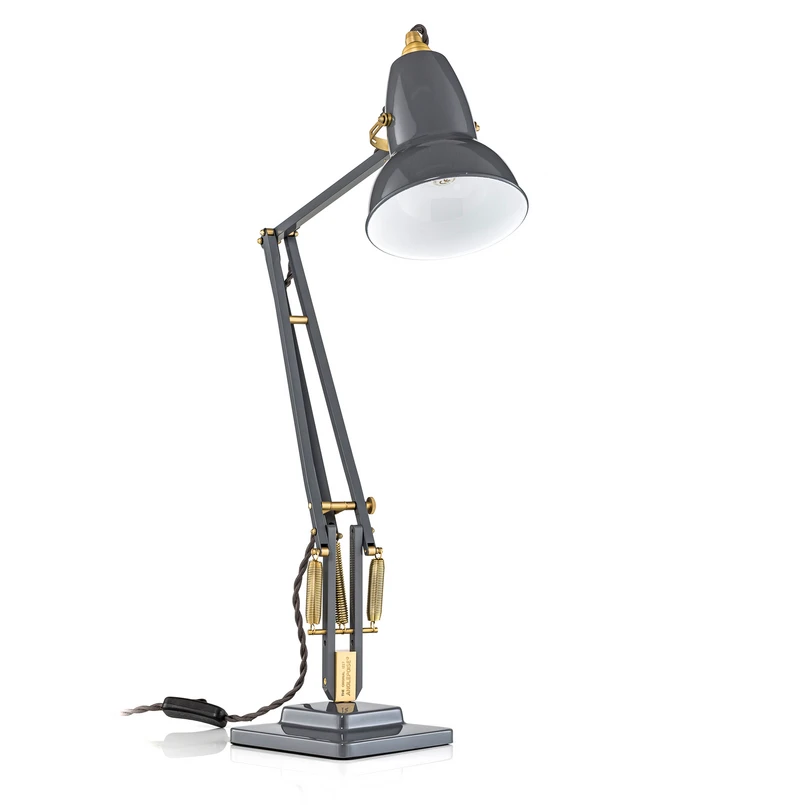 Anglepoise - Original 1227 Brass Desk Lamp Elephant Grey