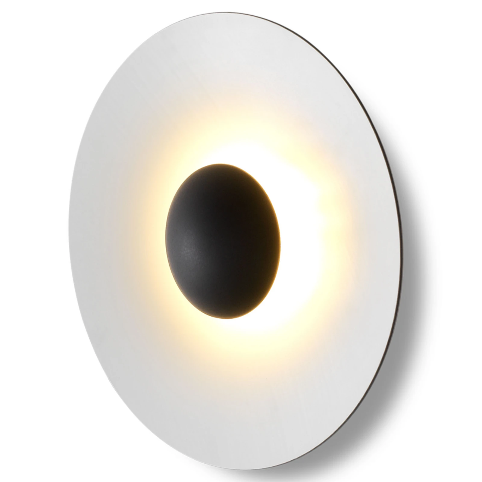 MARSET Ginger 42C LED-Wandlampe Ø42cm schwarz/weiß
