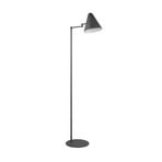 Vloerlamp Cosima, antraciet, hoogte 126 cm, metaal