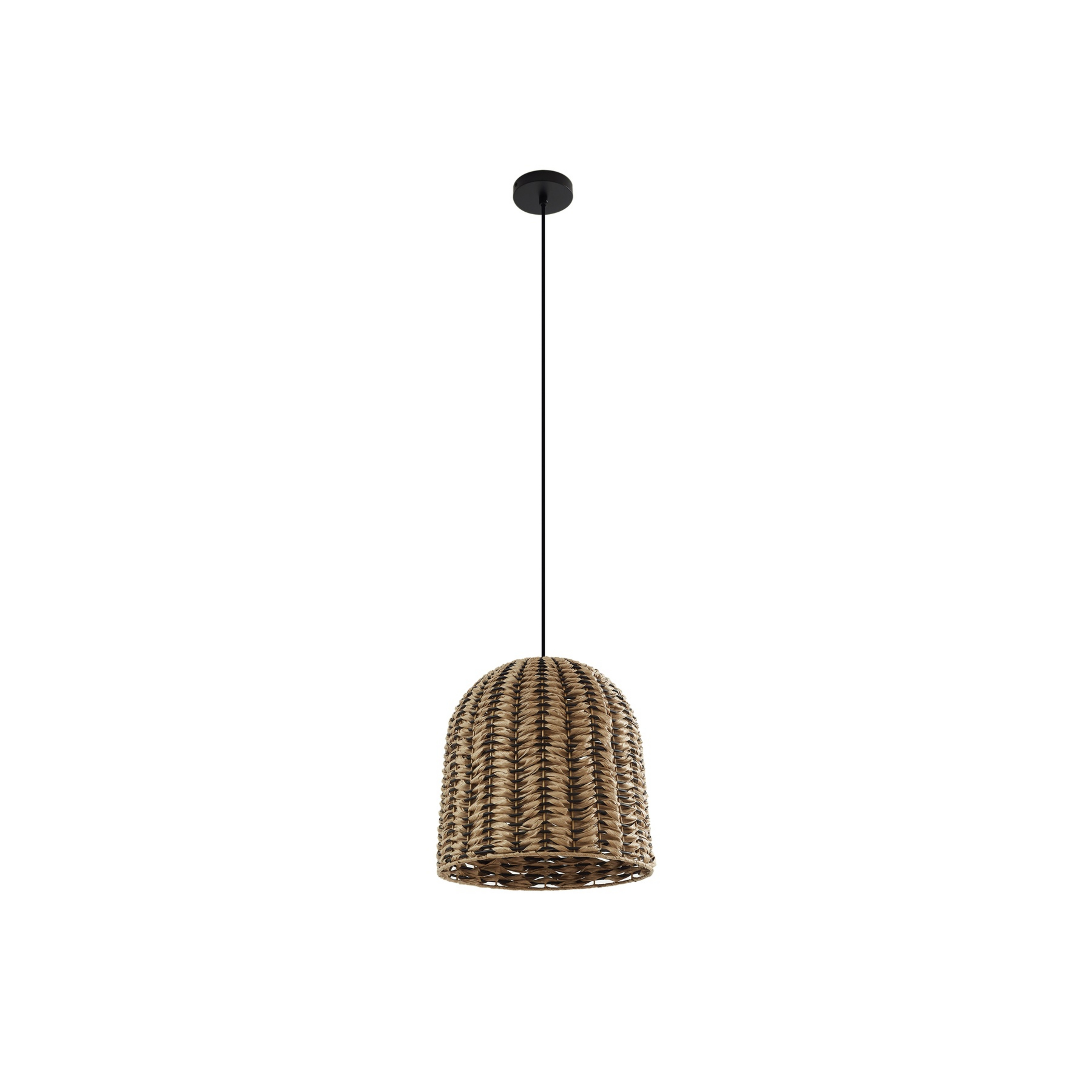 Taryn utomhushänglampa, Ø 35 cm, IP44, brun, plast - Lindby