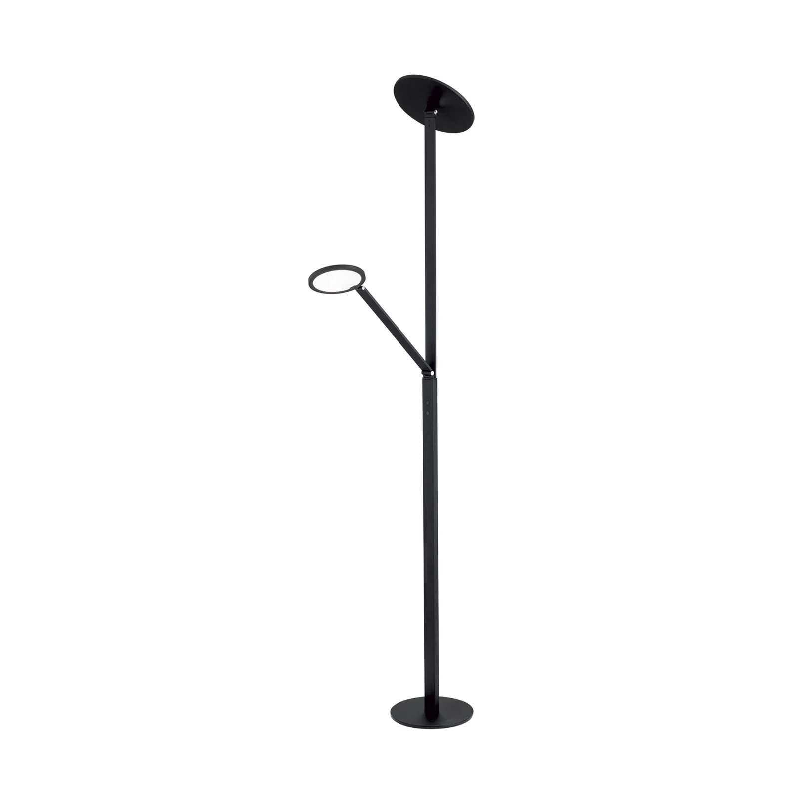 LED stojací lampa Fati, výška 181 cm, hliník, světlo na čtení, stmívač, CCT