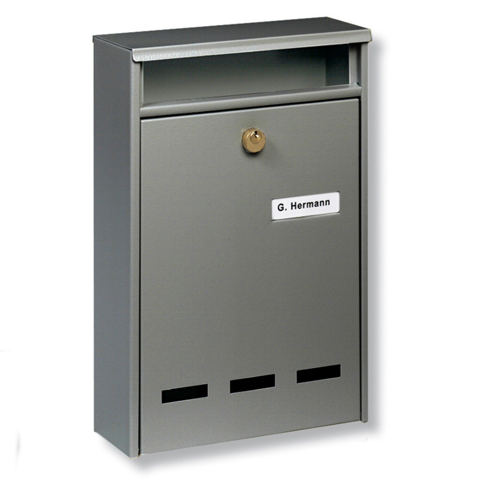 Stand. letter box WISMAR B5, grey