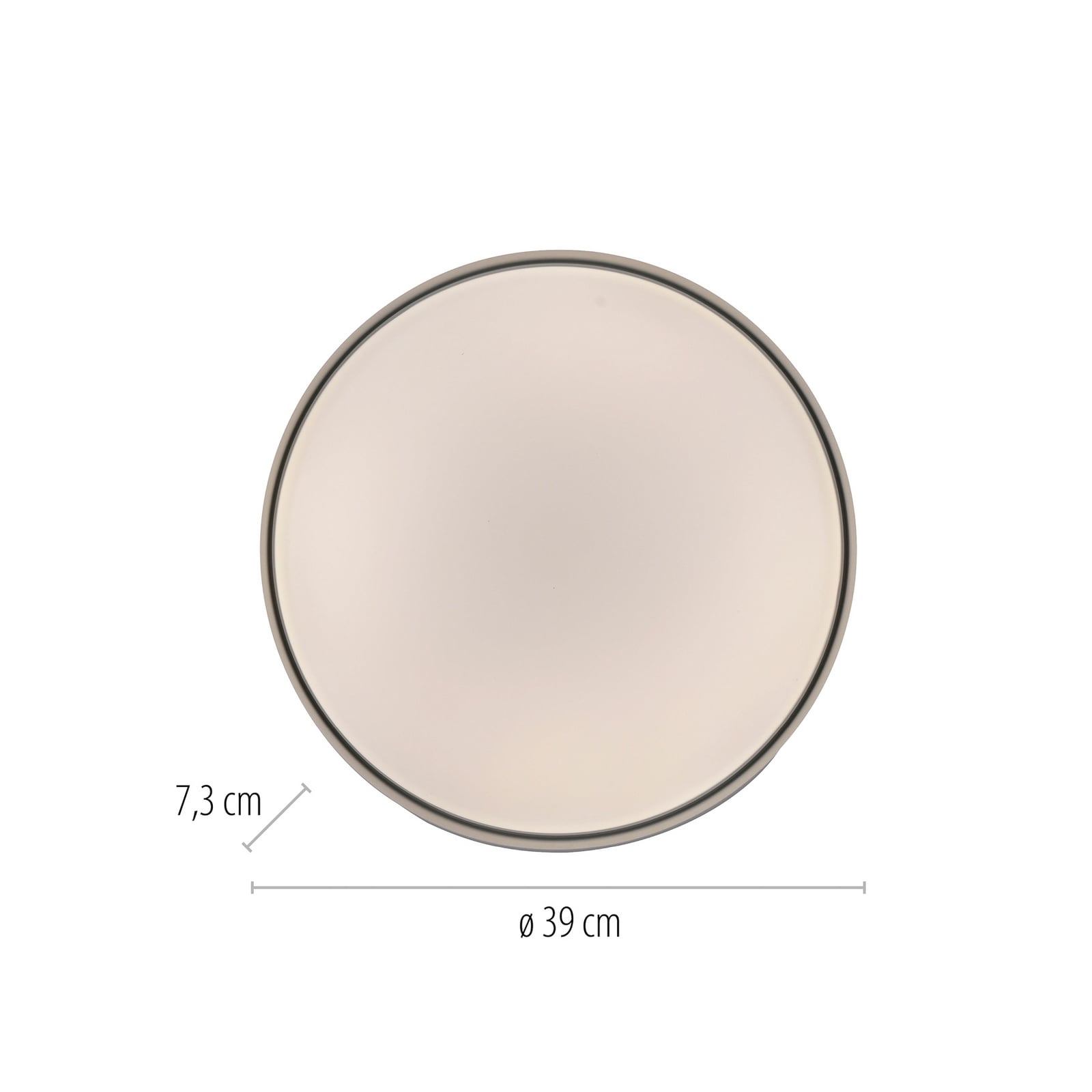 LED lubinis šviestuvas „TAVOLI“, juodos spalvos, skersmuo 39 cm, metalas, CCT,