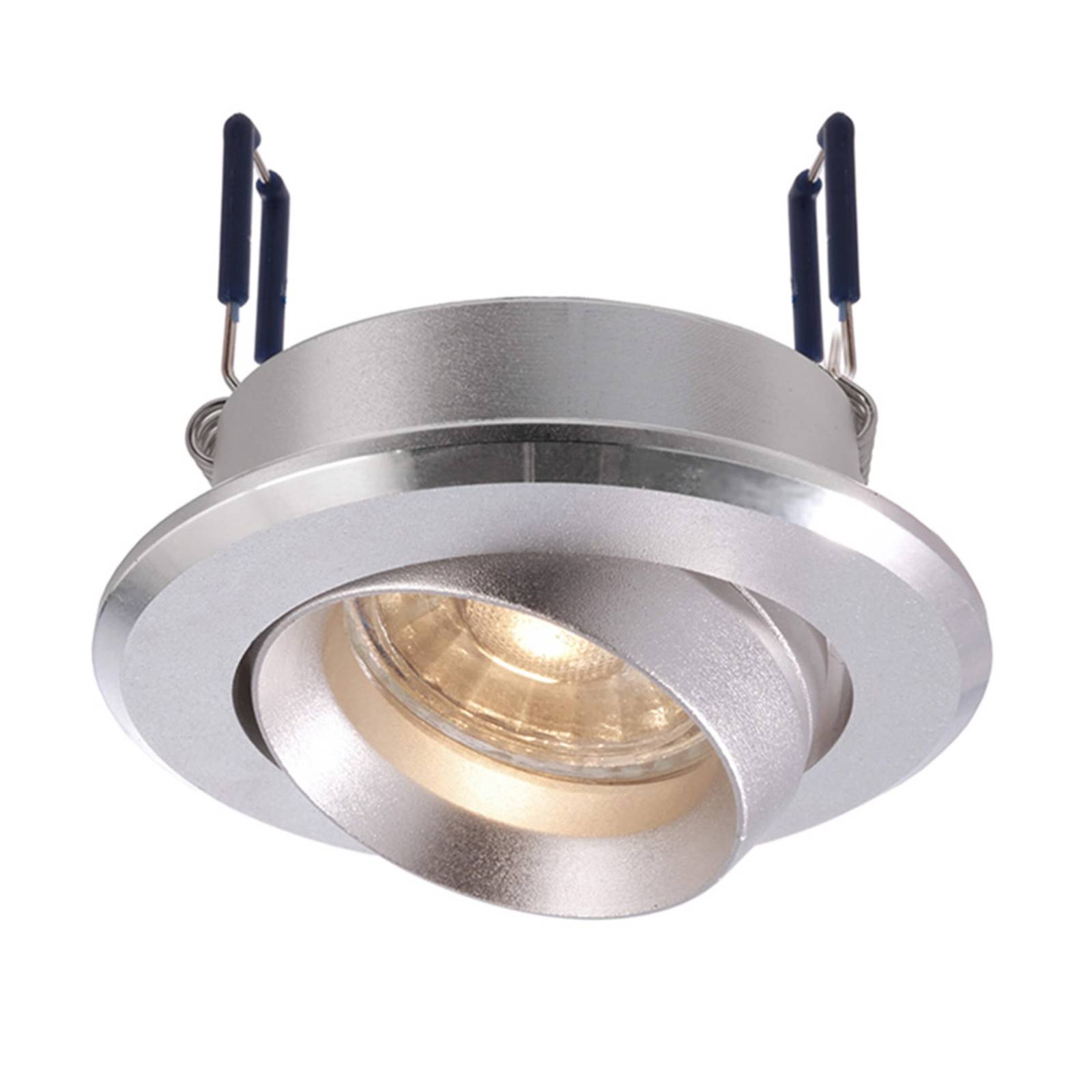 Pivotable alu recessed light, Ø 8,2 cm, silver